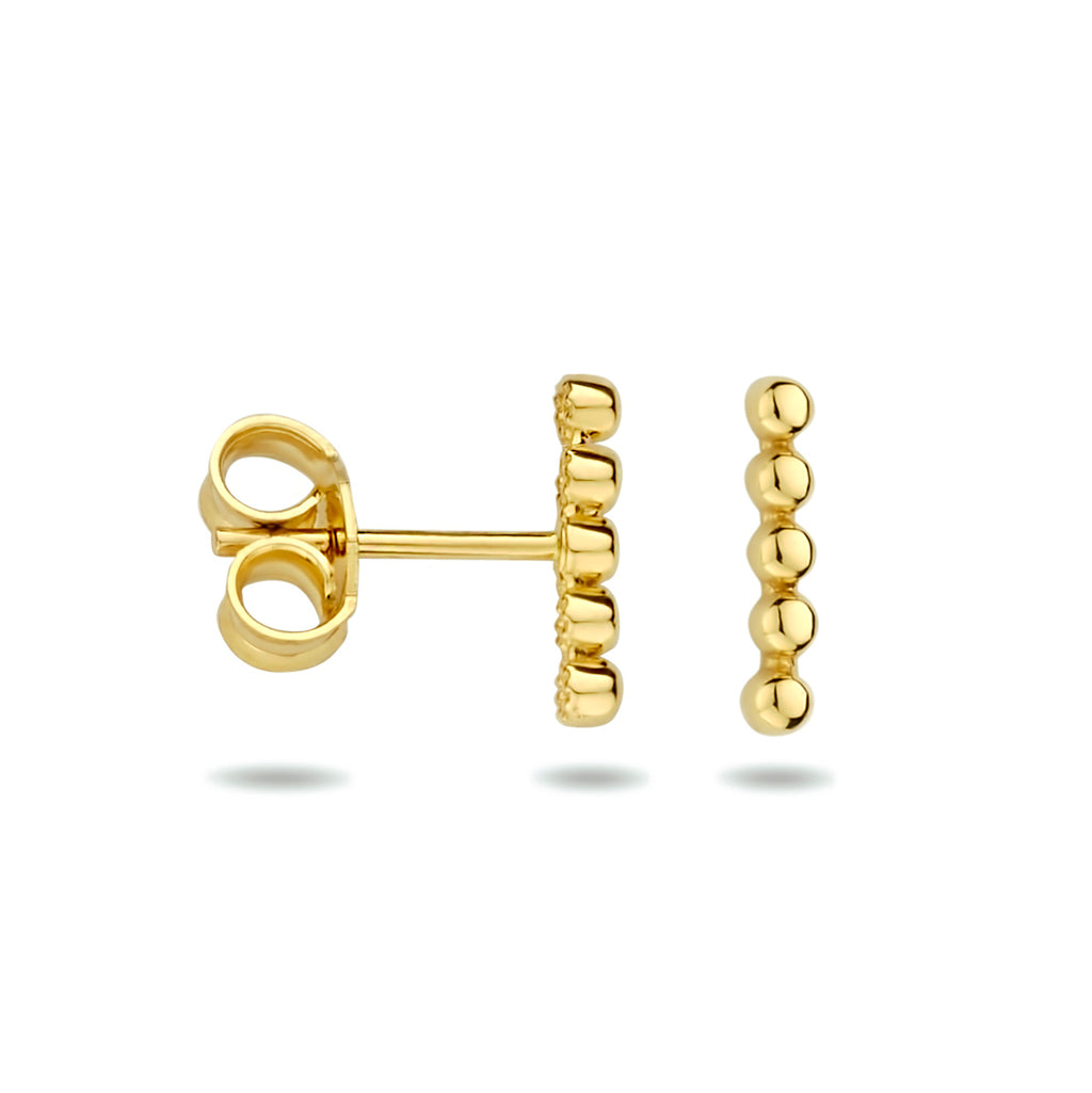Oorknoppen bolletjes 14k geelgoud