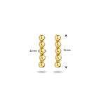 Oorknoppen bolletjes 14k geelgoud