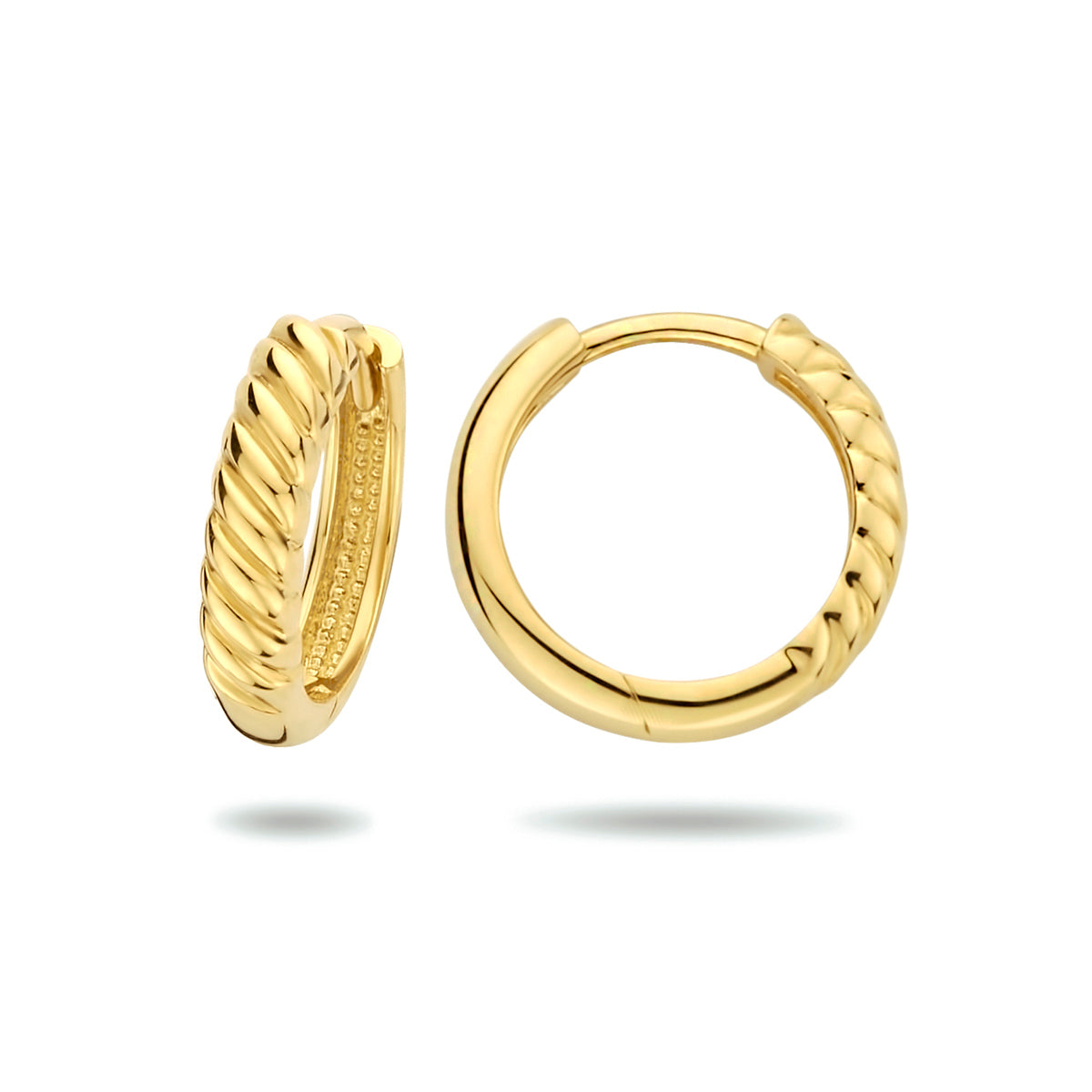 Klapoorringen 14k geelgoud