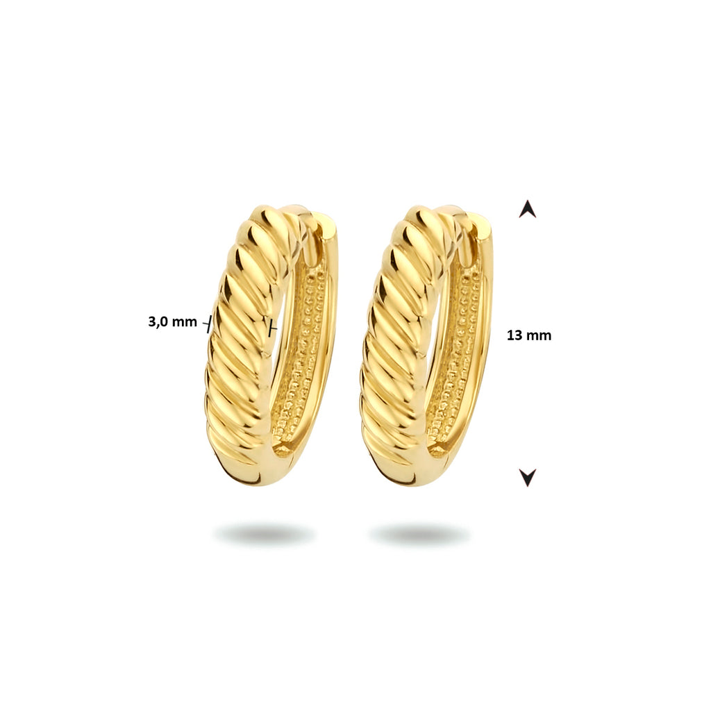 Klapoorringen 14k geelgoud