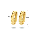 Klapoorringen 14k geelgoud