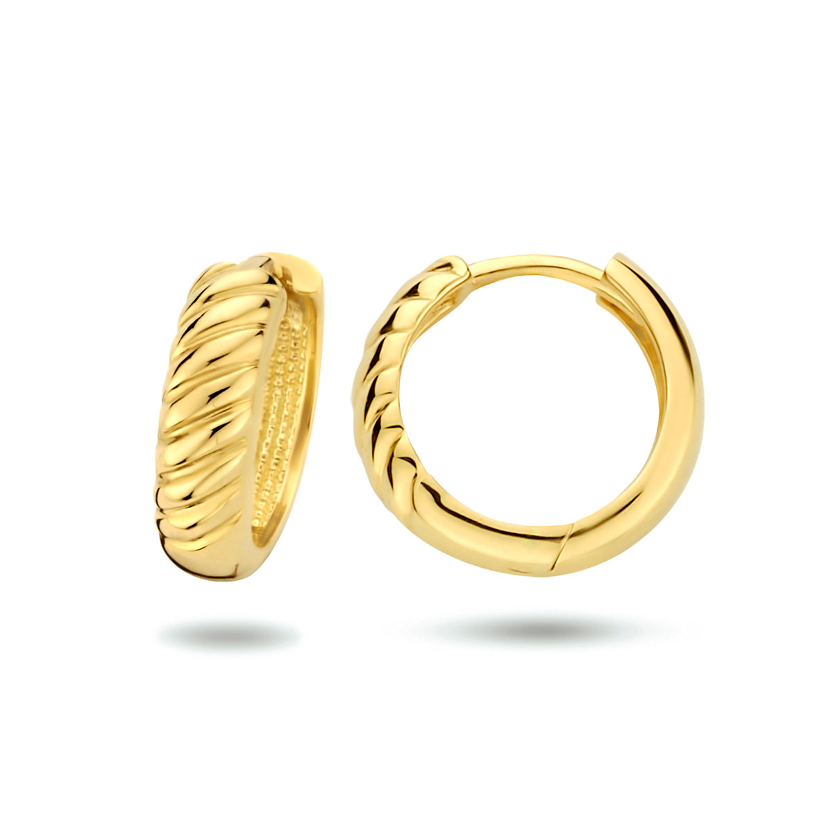 Klapoorringen 14k geelgoud