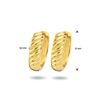 Klapoorringen 14k geelgoud