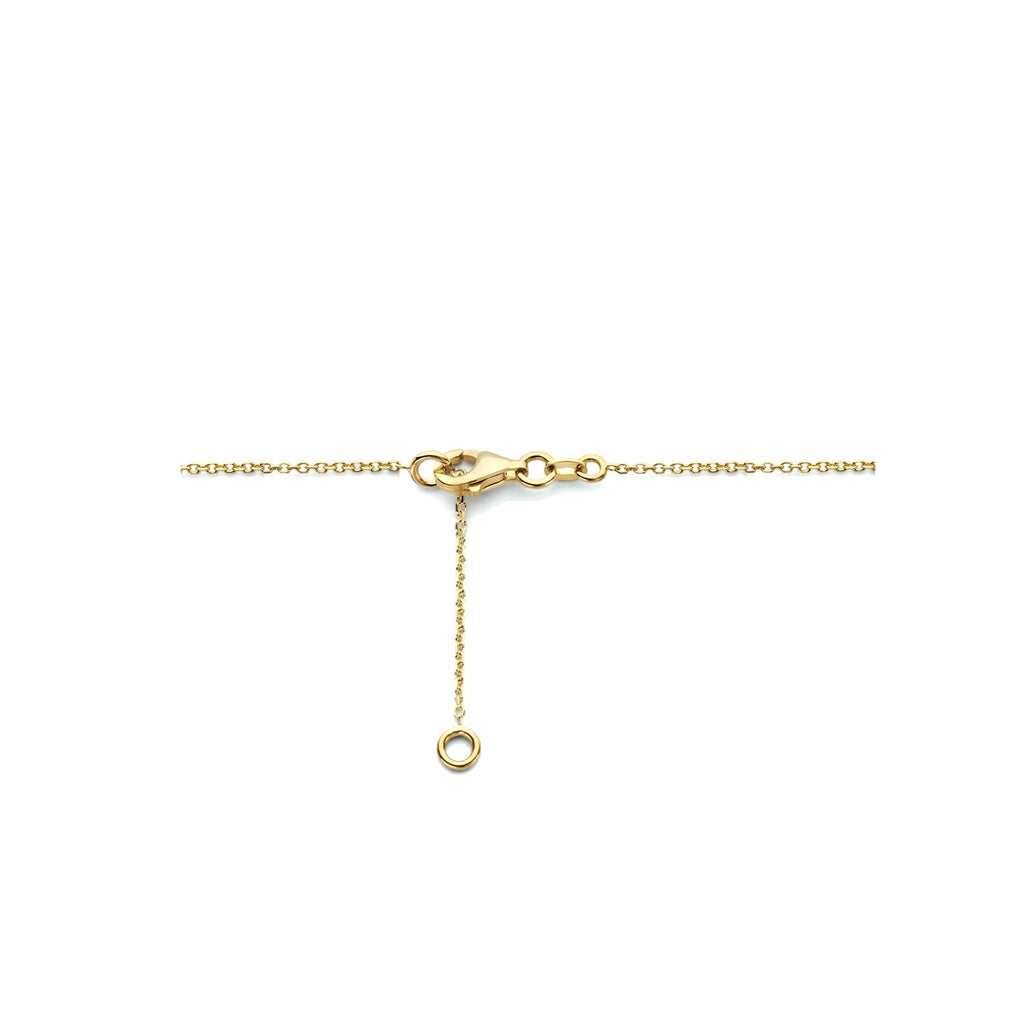 Collier parels 42 + 3 cm 14k geelgoud