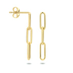 Oorhangers paperclip 14k geelgoud