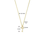 Collier sleutel 40 - 42 - 44 cm 14k geelgoud