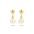 Oorhangers parel 14k geelgoud