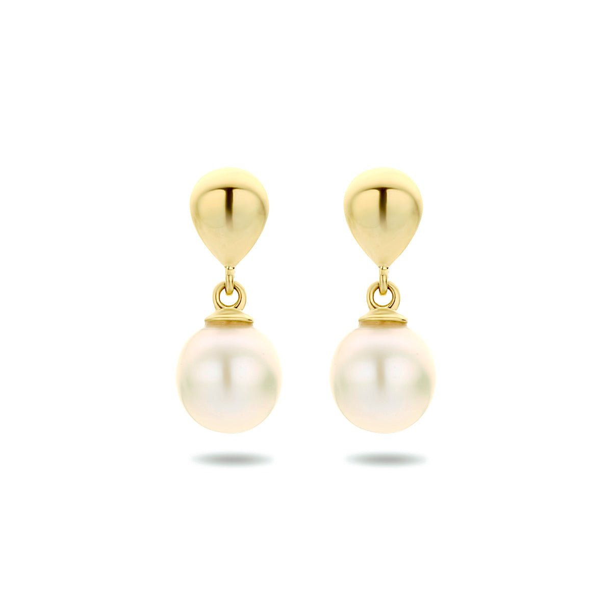 Oorhangers parel 14k geelgoud