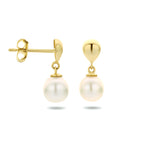Oorhangers parel 14k geelgoud
