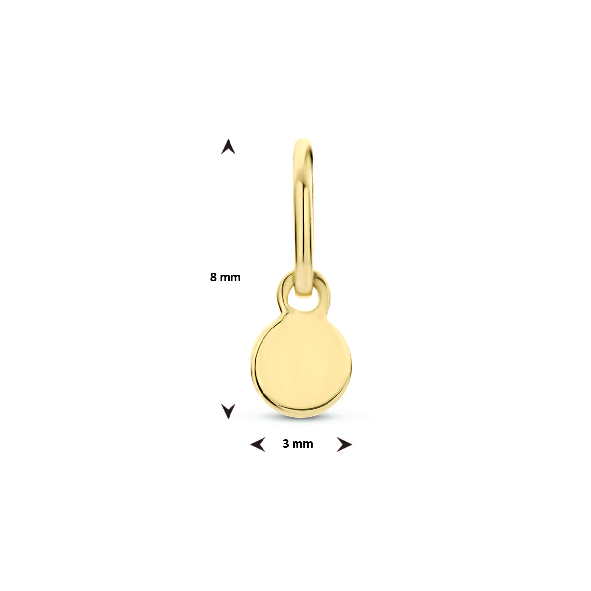 Hanger rond 14k geelgoud