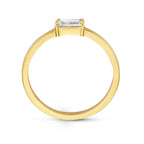 Ring zirkonia 14k geelgoud