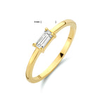 Ring zirkonia 14k geelgoud