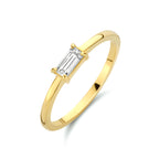 Ring zirkonia 14k geelgoud