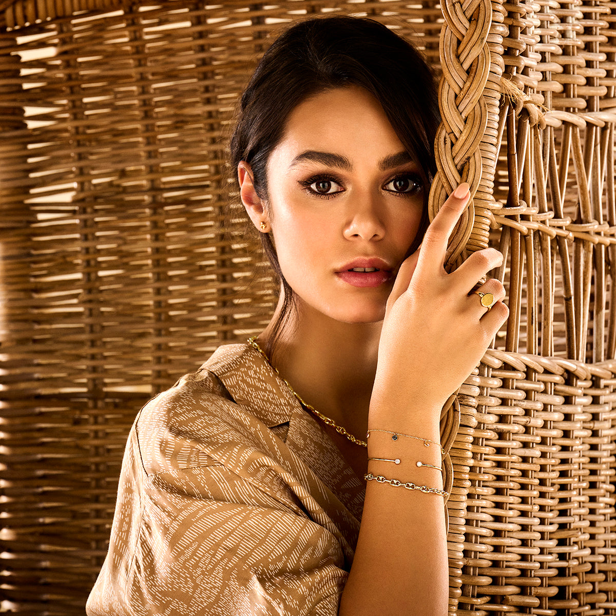 Oorknoppen citrien en diamant (2x 0.015ct) h si 14k geelgoud