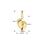 Hanger  baby voetjes 14k geelgoud
