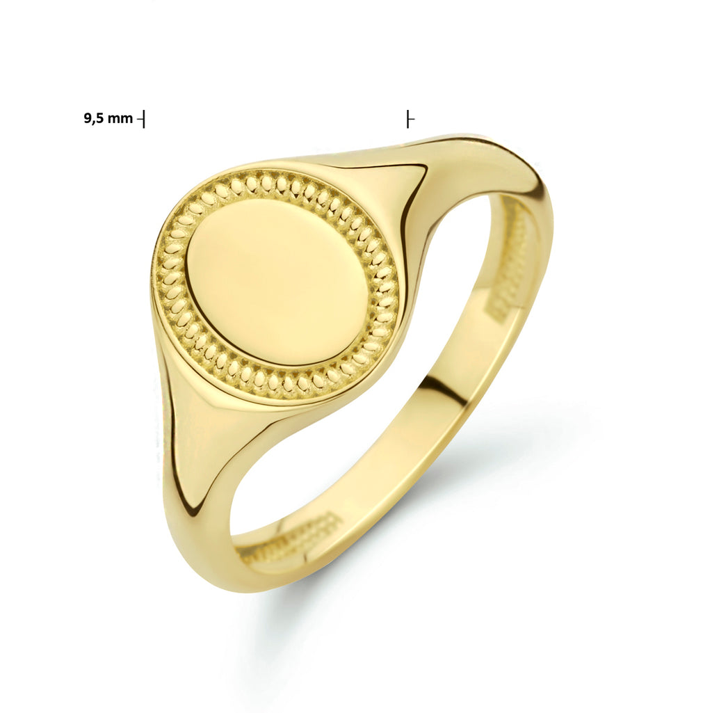 Graveerring 14k geelgoud