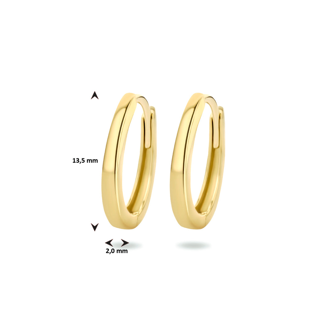 Klapoorringen 14k geelgoud
