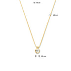 Collier zirkonia 42 - 45 cm 14k geelgoud