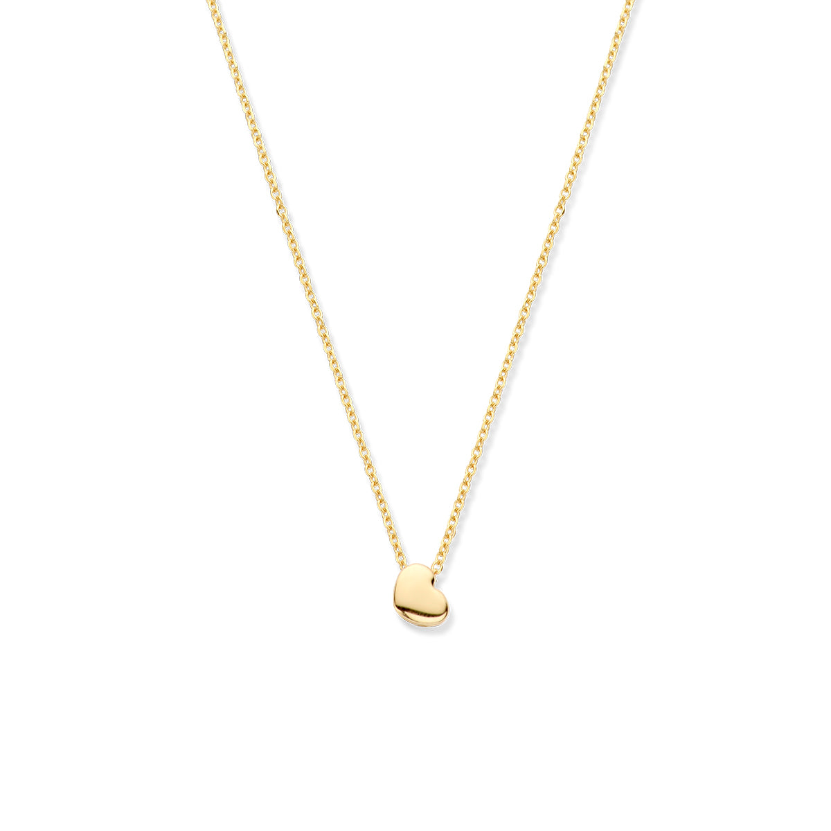 Collier hart 42 - 45 cm 14k geelgoud