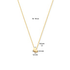 Collier hart 42 - 45 cm 14k geelgoud