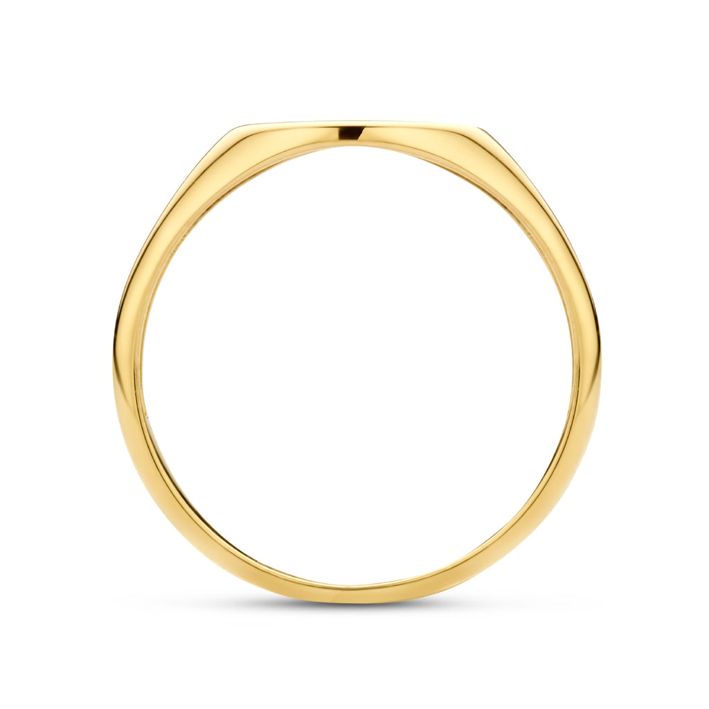 Graveerring rond 14k geelgoud