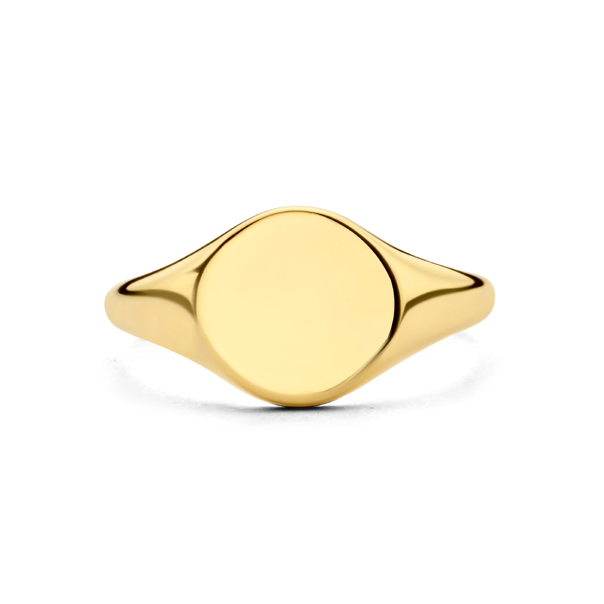 Graveerring rond 14k geelgoud