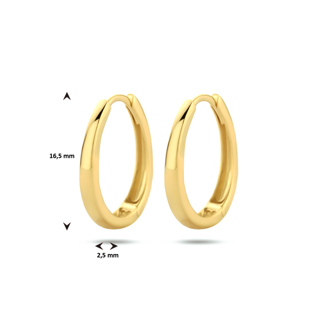 Klapoorringen 14k geelgoud