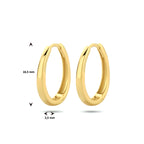 Klapoorringen 14k geelgoud