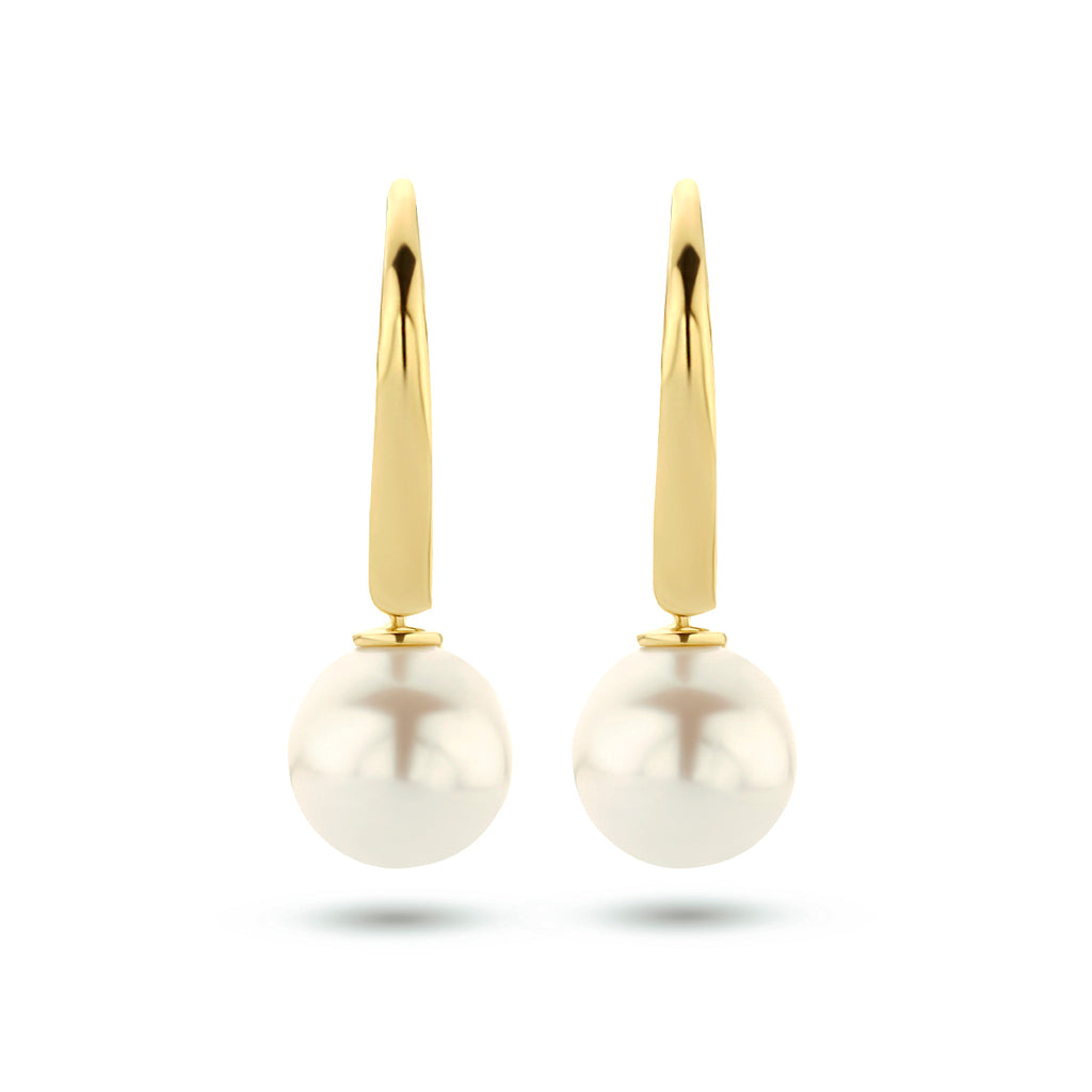 Oorhangers parel brisur haak 14k geelgoud