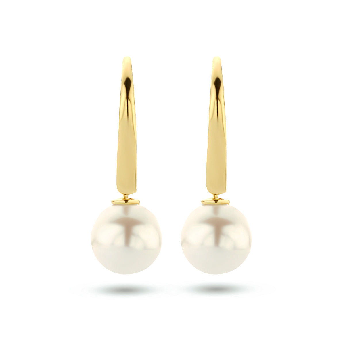 Oorhangers parel brisur haak 14k geelgoud