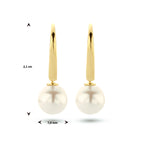 Oorhangers parel brisur haak 14k geelgoud