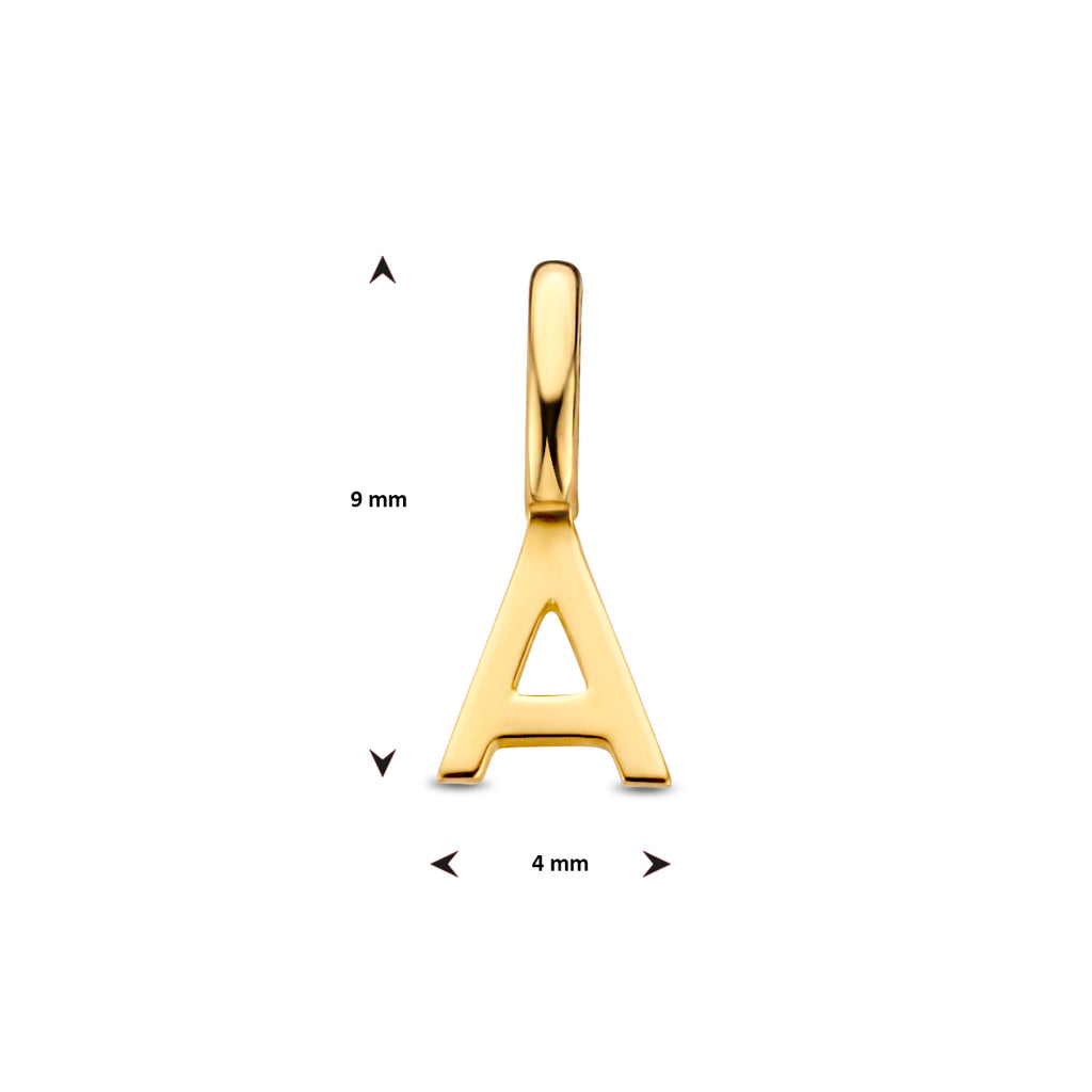 Hanger letter 14k geelgoud