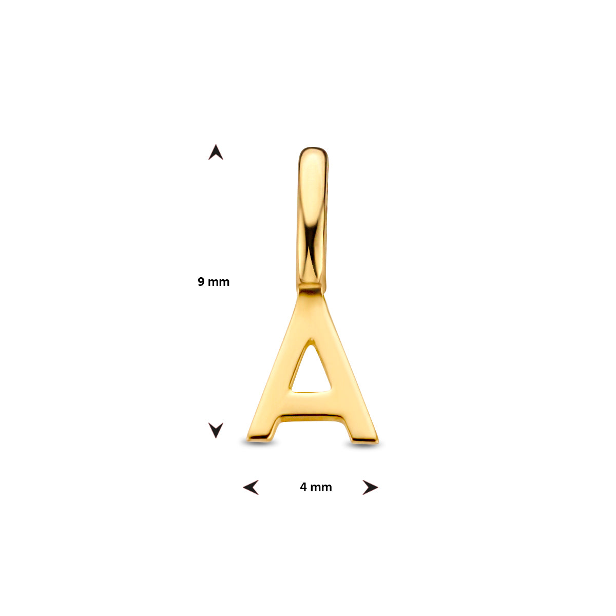 Hanger letter 14k geelgoud