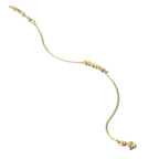 Armband bolletjes gediamanteerd 16 + 3 cm 14k geelgoud