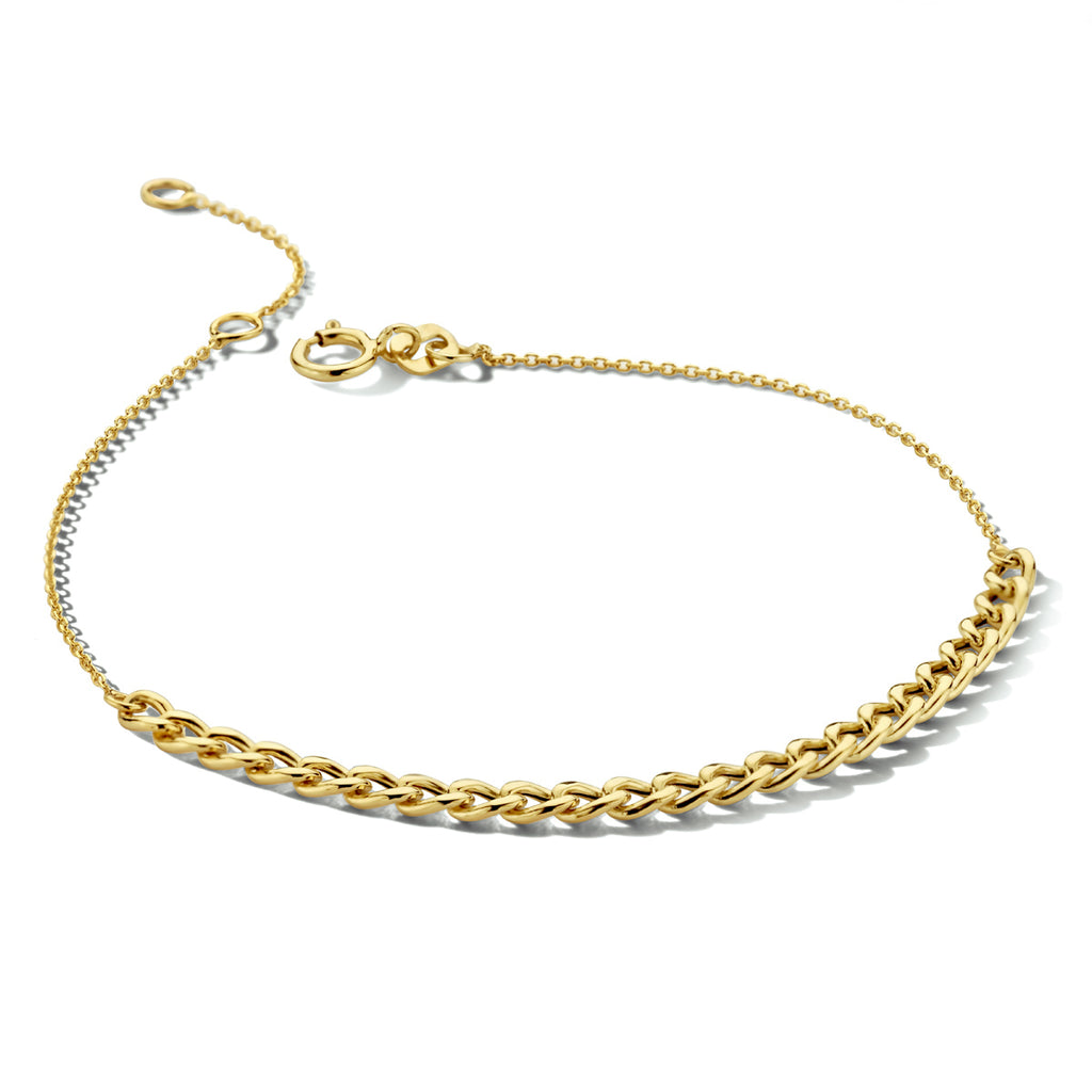 Armband anker en gourmette 2,8 mm 16 - 17,5 - 19 cm 14k geelgoud