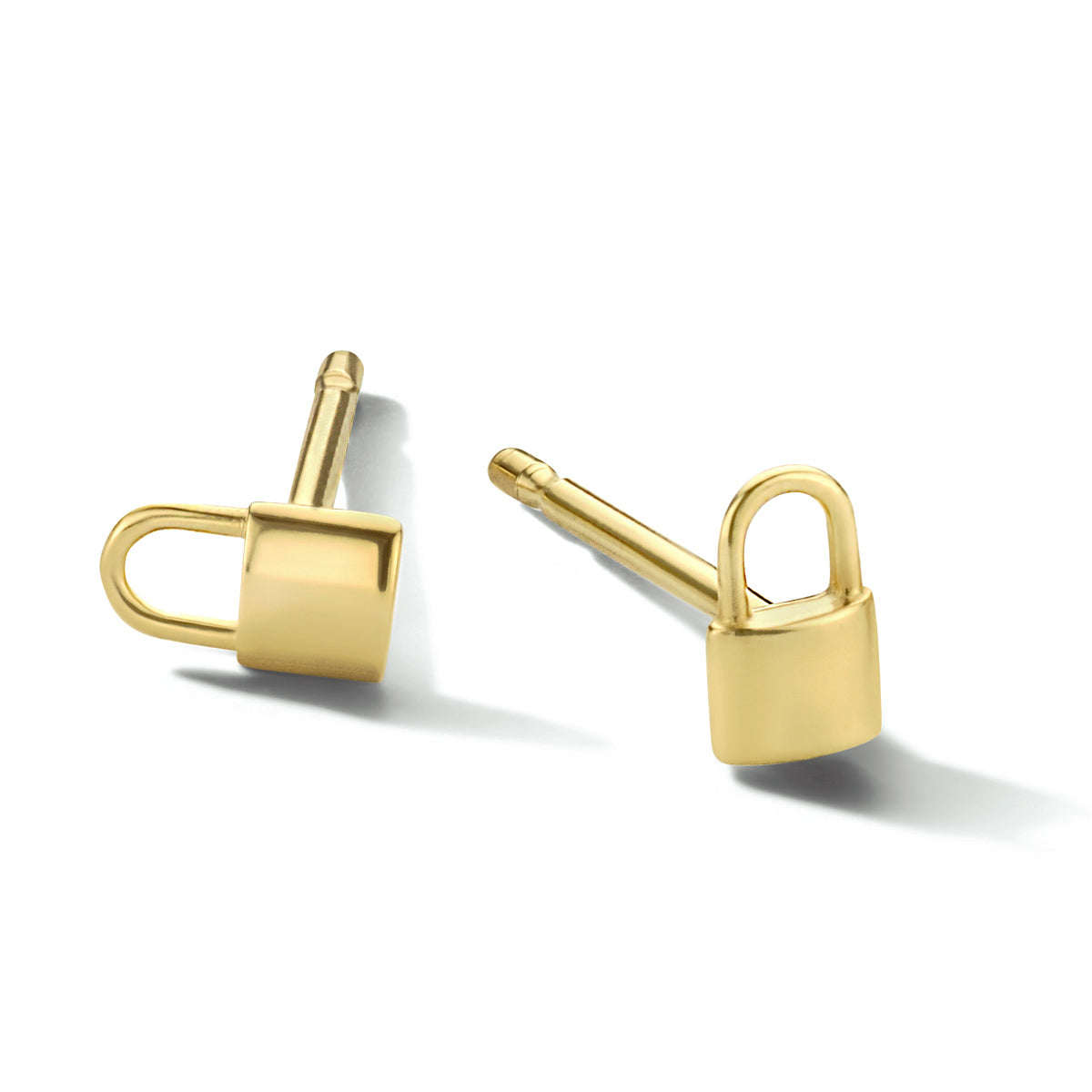 Oorknoppen slot 14k geelgoud