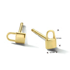 Oorknoppen slot 14k geelgoud