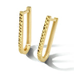 Klapoorringen gediamanteerd 14k geelgoud