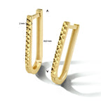 Klapoorringen gediamanteerd 14k geelgoud
