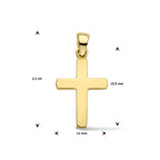 Hanger kruis 14k geelgoud