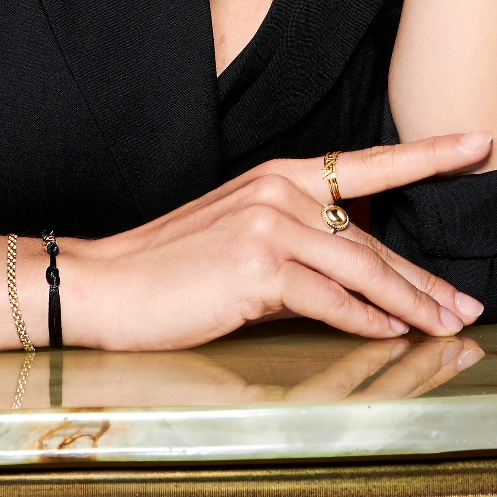 Aanschuifring letter c 14k geelgoud