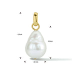 Hanger parel 14k geelgoud