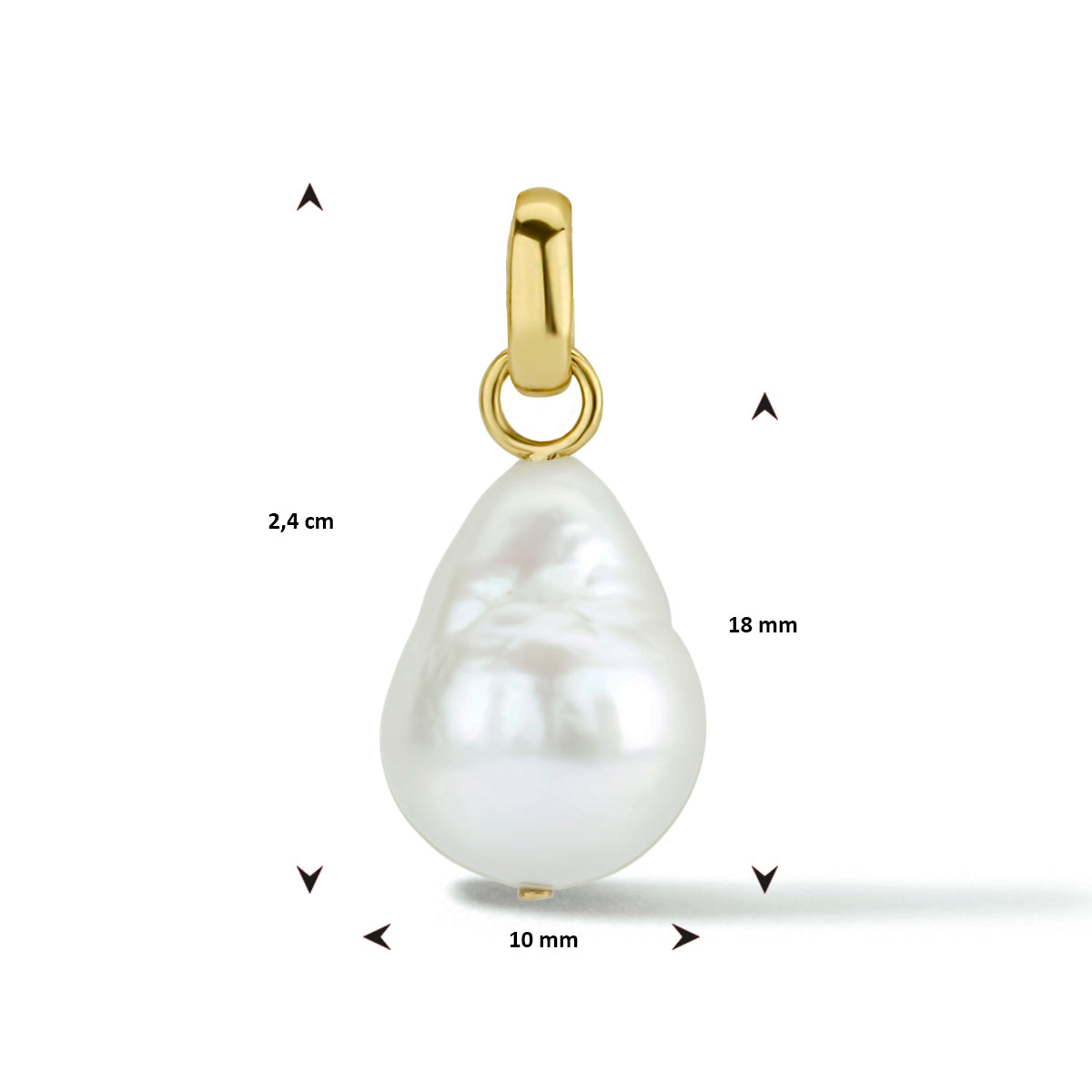 Hanger parel 14k geelgoud