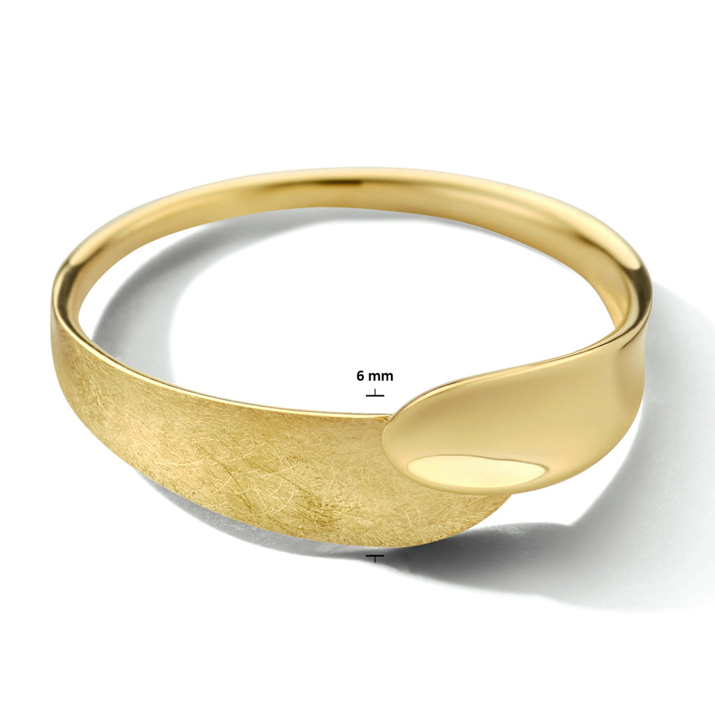 Ring gescratcht 14k geelgoud