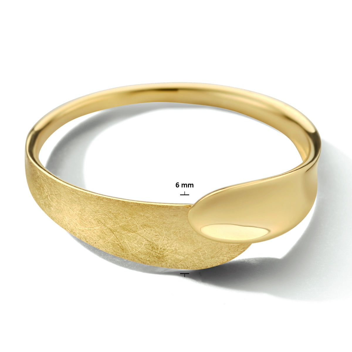 Ring gescratcht 14k geelgoud