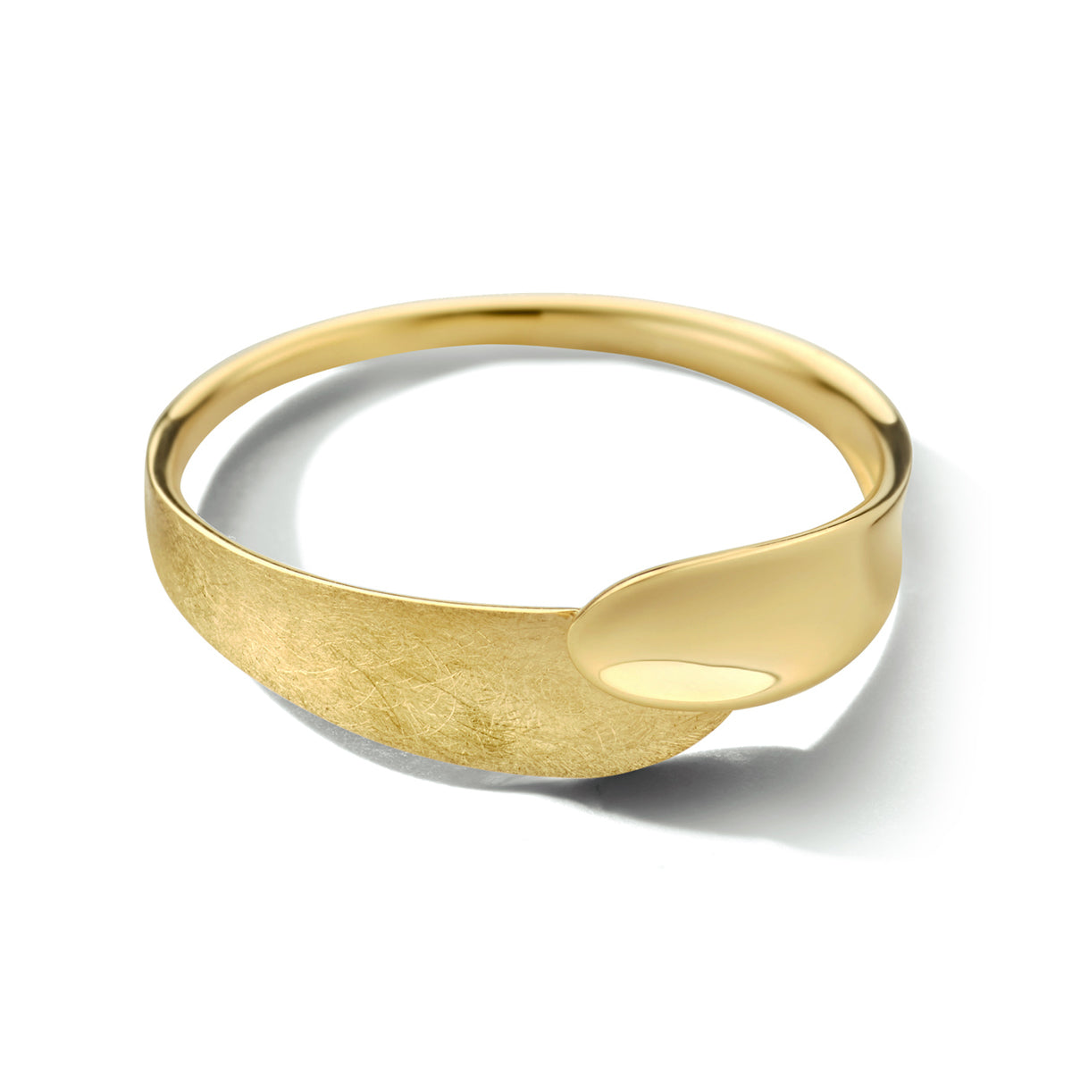 Ring gescratcht 14k geelgoud