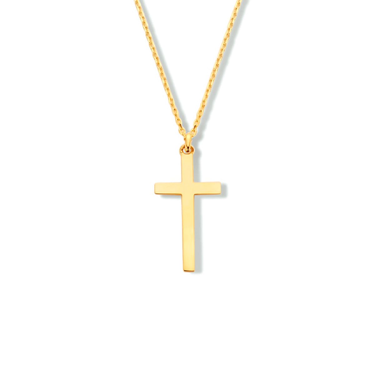 Collier kruis 40 - 42 - 44 cm 14k geelgoud