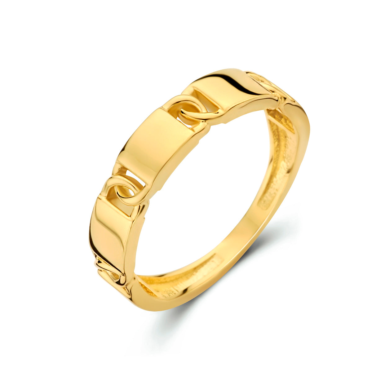 Ring schakel 14k geelgoud