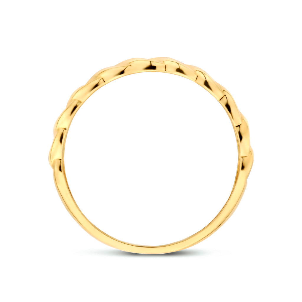 Ring schakel 14k geelgoud