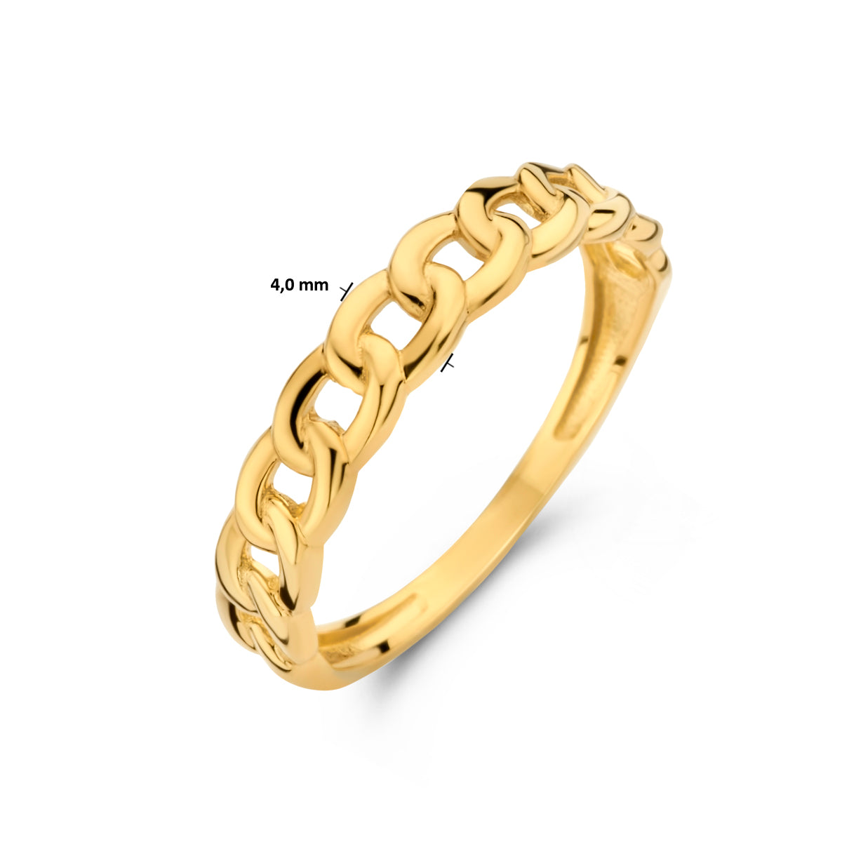 Ring schakel 14k geelgoud